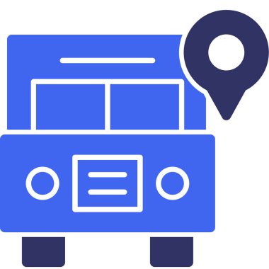 dağıtım konumu web simgesi basit tasarım illüstrasyonu