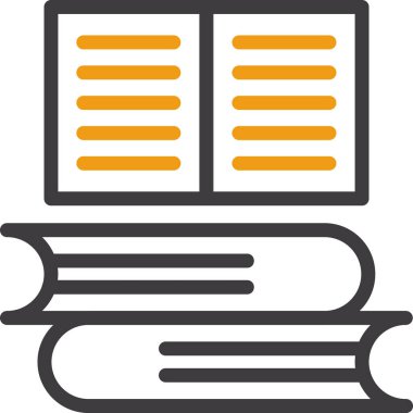 Kitap. Web simgesi basit illüstrasyon