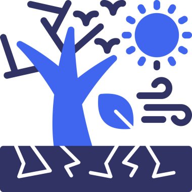 Dolu iklim değişikliği iklim simgesi - özet biçimi