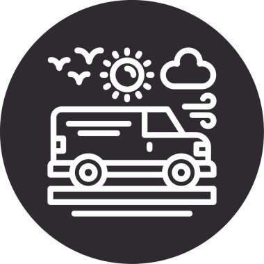 bus simgesi vektör illüstrasyonu