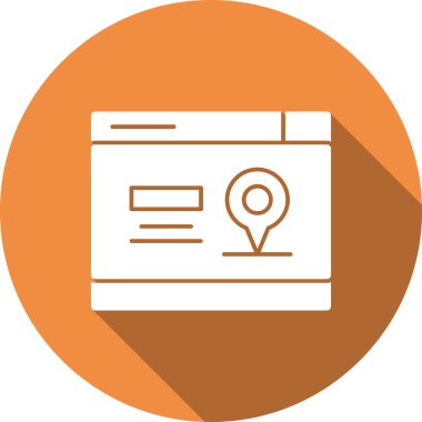 harita simgesi vektör illüstrasyonu