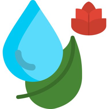 Su damlası. Web simgesi vektör illüstrasyonu