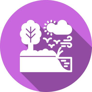 Bir ağaç simgesinin vektör illüstrasyonu