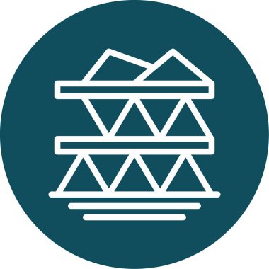 güzel çadır vektör çizgisi simgesi