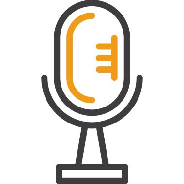 mikrofon simgesi, vektör illüstrasyonu