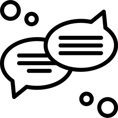 Sohbet ileti simgesi, vektör illüstrasyonu