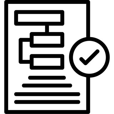 Kontrol listesi kontrol simgesi ana hat biçiminde