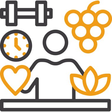 sağlıklı yaşam tarzı egzersiz simgesi