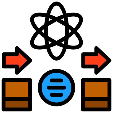 Moda tarzı izole edilmiş arkaplanda nükleer simge