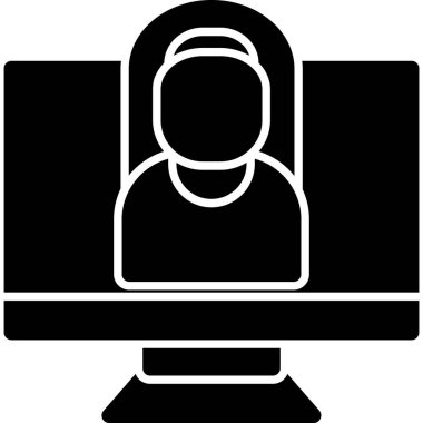 Bilgisayar izleyici simgesi ana hat biçiminde