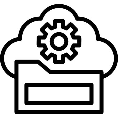 Sunucu. Web simgesi basit illüstrasyon