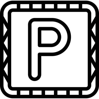 park simgesi vektör illüstrasyonu