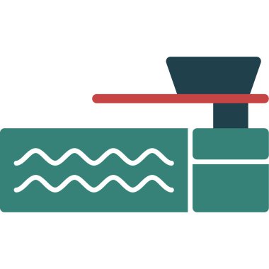 Su borusu. Web simgesi basit illüstrasyon