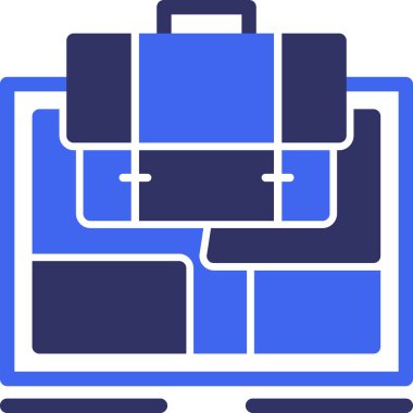 Bavul. Web simgesi basit illüstrasyon