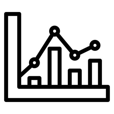 Çubuk grafik vektör satırı simgesi