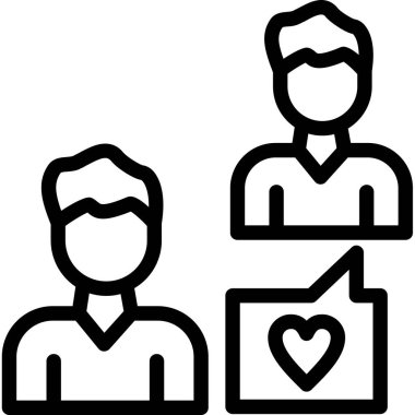 iş toplantısı tartışma simgesi ana hatları biçiminde