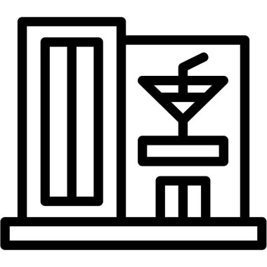 Bina. Web simgesi basit illüstrasyon