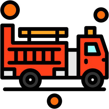 Çizgi film ateş ikonunun vektör çizimi