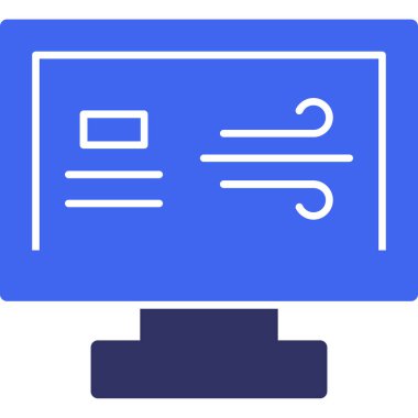 Bilgisayar. Web simgesi basit illüstrasyon