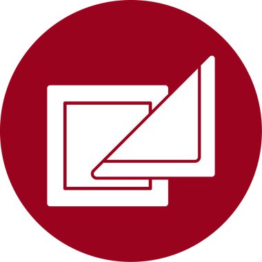 Bilgisayar ekranı. Web simgesi basit illüstrasyon