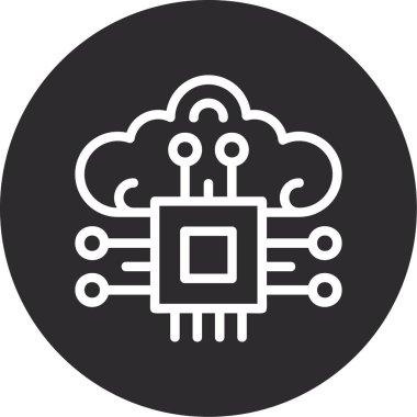 Bulut. Web simgesi basit illüstrasyon