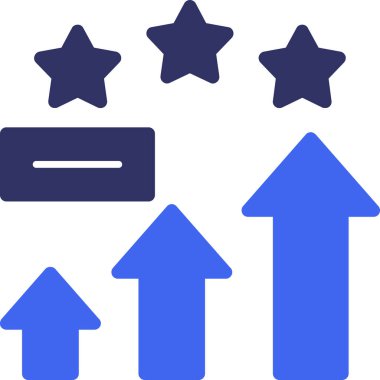 Reyting. Web simgesi basit illüstrasyon