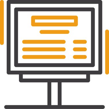 Bilgisayar. Web simgesi basit illüstrasyon