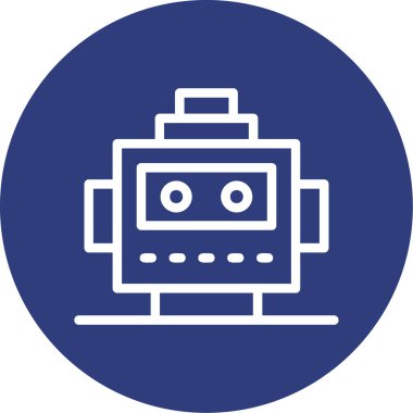 Robot simgesi. Web için robot vektör simgelerinin basit çizimi