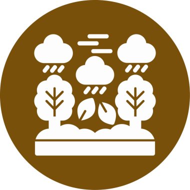 Bir ağaç simgesinin vektör illüstrasyonu