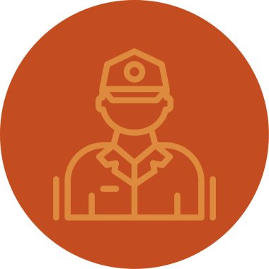 Bir polis memurunun vektör çizimi