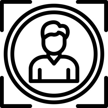 Avatar man simgesi, vektör illüstrasyonu