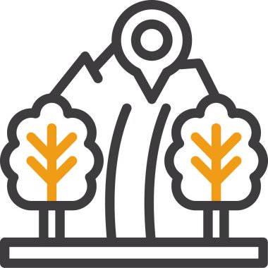 Ağaç simgesinin vektör illüstrasyonu