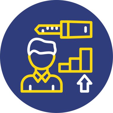 İş ve finans simgesinin vektör illüstrasyonu