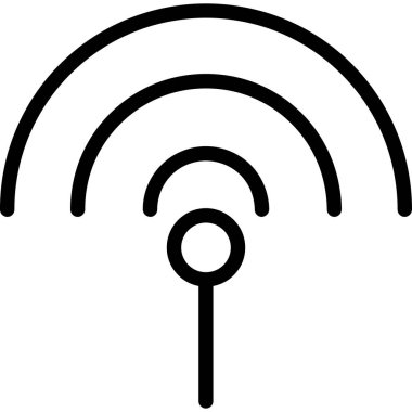 Kablosuz. Web simgesi basit illüstrasyon
