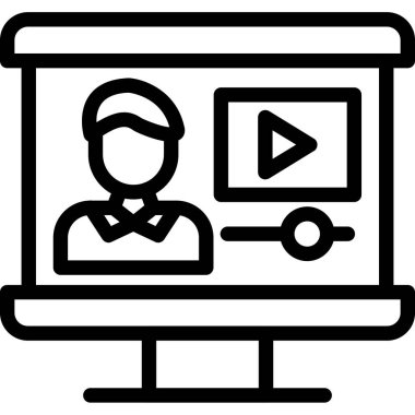 Sanal Arkaplan Satırı Simgesi, Vektör İllüstrasyonu