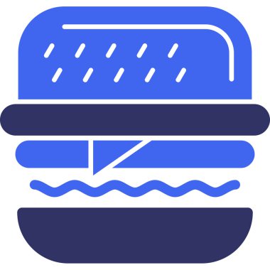 Hamburger Web simgesi basit illüstrasyon