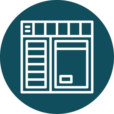 Sunucu. Web simgesi basit illüstrasyon