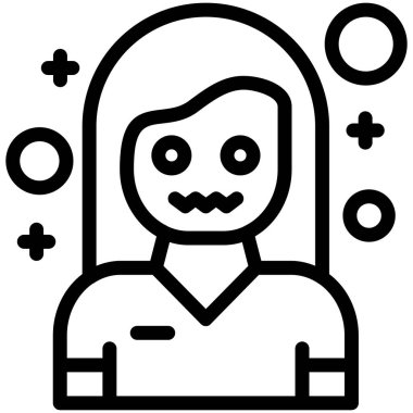 Cadılar Bayramı ikon vektör illüstrasyonu