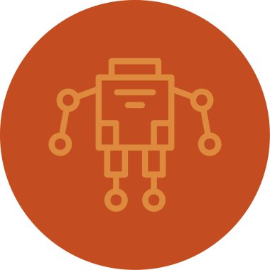 Robot simgesinin vektör illüstrasyonu