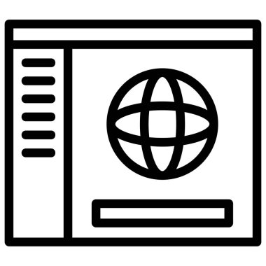 ağ simgesi, vektör illüstrasyonu