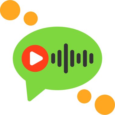 sohbet baloncuğu çizimi ile müzik oynatıcı