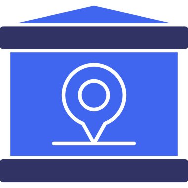 konum. Web simgesi basit illüstrasyon