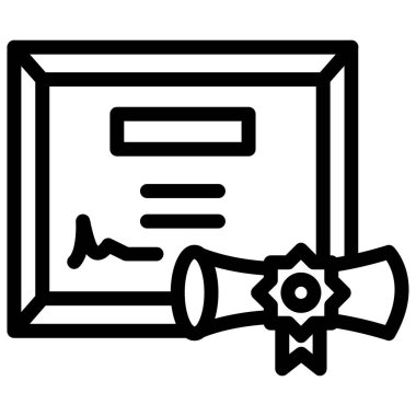 Diploma diploması mezuniyet ikonu