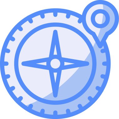 pusula simgesi, vektör illüstrasyonu