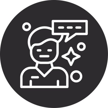 Müşteri desteği simgesi, basit illüstrasyon