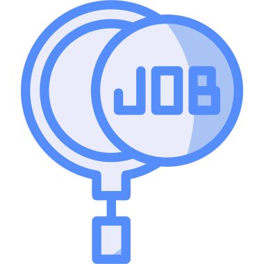 İş araması. Web simgesi basit illüstrasyon