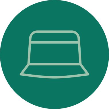 Yeşil ve beyaz bir ikonun vektör illüstrasyonu