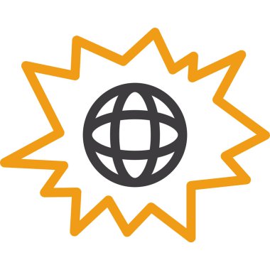 Kalın Patlama İki Renk, Vektör İllüstrasyonu