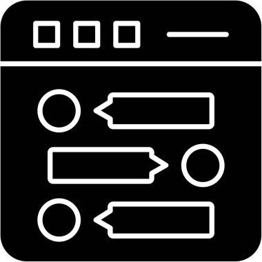 Tarayıcı pencere arayüzü simgesi dış hat biçiminde