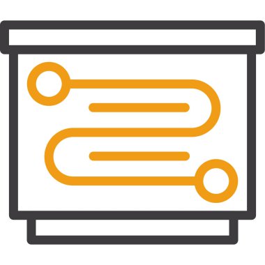 iş yönetimi düz simgesi, vektör, illüstrasyon